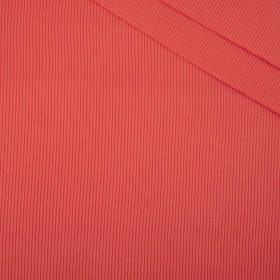 Dzianina prążkowana (ściągaczowa) - KORALOWY (D-169) 