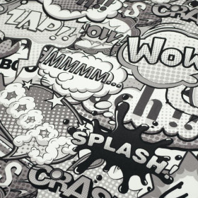 KOMIKS (czarny-biały) - dresówka pętelkowa SP250