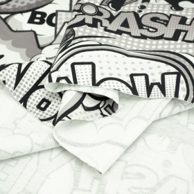 KOMIKS (czarny-biały) - dresówka pętelkowa SP250