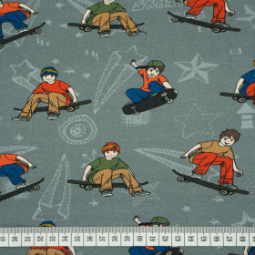 SKATER / szary - Jersey wiskozowy WE210