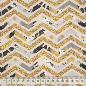 BUKIET KWIATÓW wz. 4 (złoty) - single jersey z elastanem 