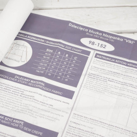 BLUZKA HISZPANKA VIKI - WYKRÓJ PAPIEROWY