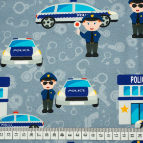POLICJA / ciemnoszary - dresówka pętelkowa 