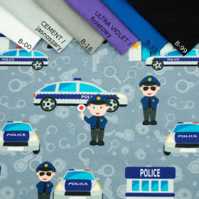 POLICJA / ciemnoszary - dresówka pętelkowa 