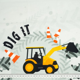 KOPARKA - panel (60cm x 50cm) dzianina pętelkowa