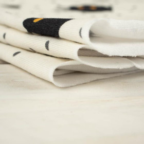 HALLOWEEN PAJĄKI / ecru - single jersey z elastanem TE210