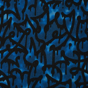 GRAFFITI / navy - dzianina drapana z elastanem