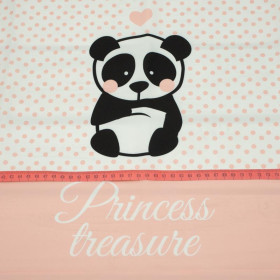 PANDA / róż - panel tkanina wodoodporna EN