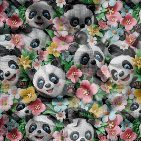 PANDY / KWIATY wz. 3 - Muślin bawełniany