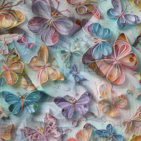 PAPER BUTTERFLIES - Muślin bawełniany