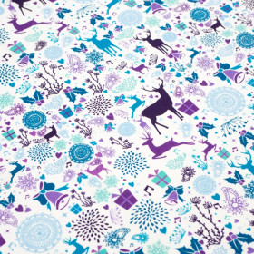 FIOLETOWE JELENIE - dresówka pętelkowa SP250