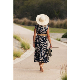 GEOMETRIC WZ. 7- single jersey z elastanem ITY