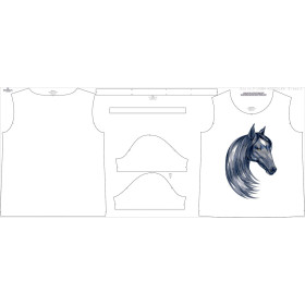 PIŻAMA-T-SHIRT "LINDA" - KOŃ wz. 1 - zestaw do uszycia
