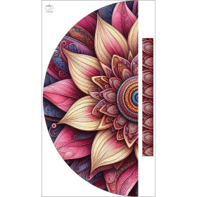 PINK FLOWER - panel na spódnicę "MAXI" - krepa