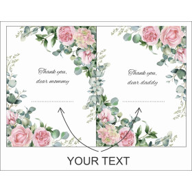 POKROWIEC NA BUTELKĘ -  Thank you - DIY set 