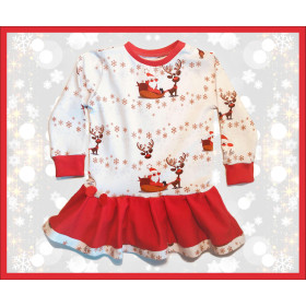 ZAPRZĘG MIKOŁAJA / biały - dresówka pętelkowa 