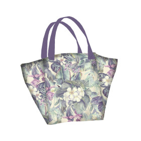 Torba XL z saszetką 2 w 1 - PURPLE FLORAL - zestaw do uszycia 