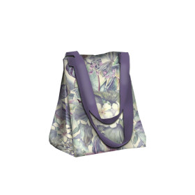 Torba XL z saszetką 2 w 1 - PURPLE FLORAL - zestaw do uszycia 