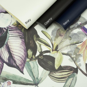 RAJSKIE KWIATY - gruba ekoskóra tłoczona