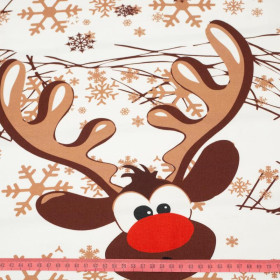 RENIFER / brązowy L (75cm x 80cm) - panel single jersey TE210