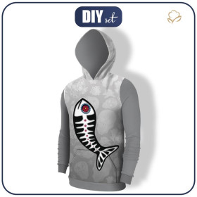 MĘSKA BLUZA Z KAPTUREM (COLORADO) - RYBA PABLO (DIA DE LOS MUERTOS) - zestaw do uszycia