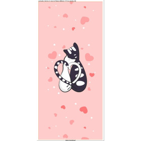 PODUSZKA 45X45 - ZAKOCHANE KOTKI - zestaw do uszycia