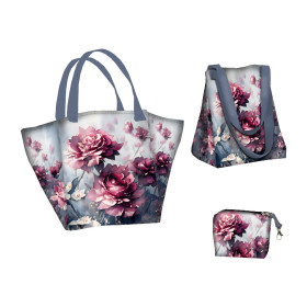 Torba XL z saszetką 2 w 1 - VINTAGE FLOWERS WZ. 4 - zestaw do uszycia
