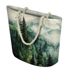 TORBA SHOPPER - WATERCOLOR FOREST WZ.1 - zestaw do uszycia