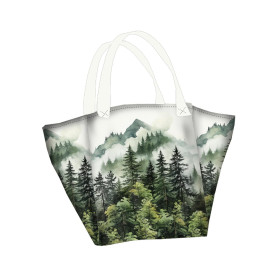 Torba XL z saszetką 2 w 1 - WATERCOLOR FOREST WZ.2 - zestaw do uszycia