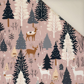 Pink Vintage Christmas wz. 4- Welur tapicerski