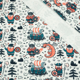 WIKINGOWIE / biały - dresówka pętelkowa SP250