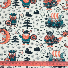 WIKINGOWIE / biały - dresówka pętelkowa SP250