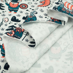 WIKINGOWIE / biały - dresówka pętelkowa SP250