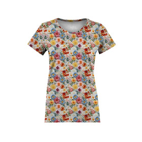 FLOWERS 3D WZ. 15 - tkanina wiskozowa