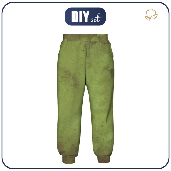 JOGGERY DZIECIĘCE (ROBIN) - OLIVE - zestaw do uszycia