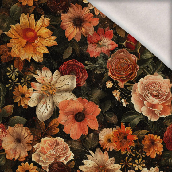 AUTUMN FLOWERS WZ. 2 - dzianina drapana z elastanem ITY
