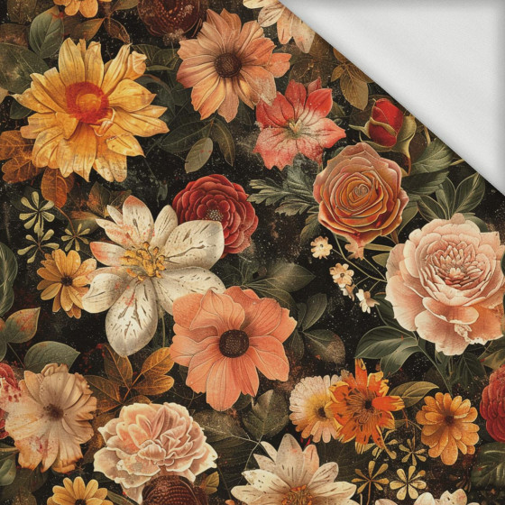 AUTUMN FLOWERS WZ. 2 - dresówka pętelkowa