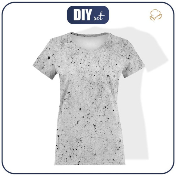 T-SHIRT DAMSKI -  BETON - single jersey