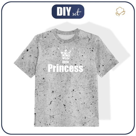 T-SHIRT DZIECIĘCY - LITTLE PRINCESS / beton - single jersey