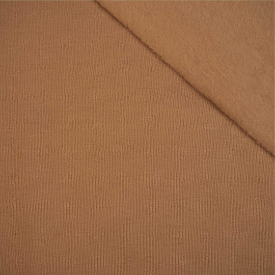 D-10 KARMEL - Bawełniana dzianina drapana z elastanem