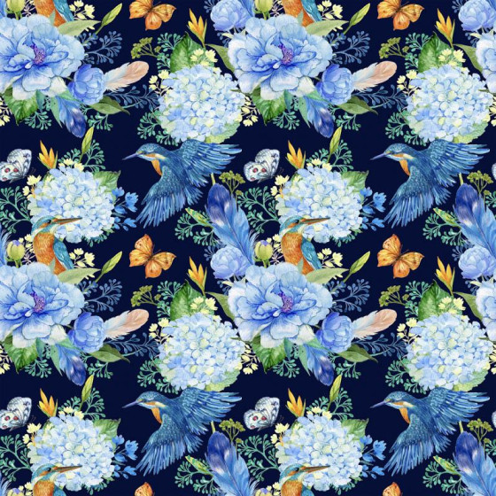 MINI ZIMORODKI I BZY (ZIMORODKI NA ŁĄCE) / navy