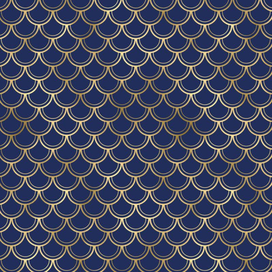 ZŁOTE ŁUSKI wz. 2 (ZŁOTY OCEAN) / granatowy