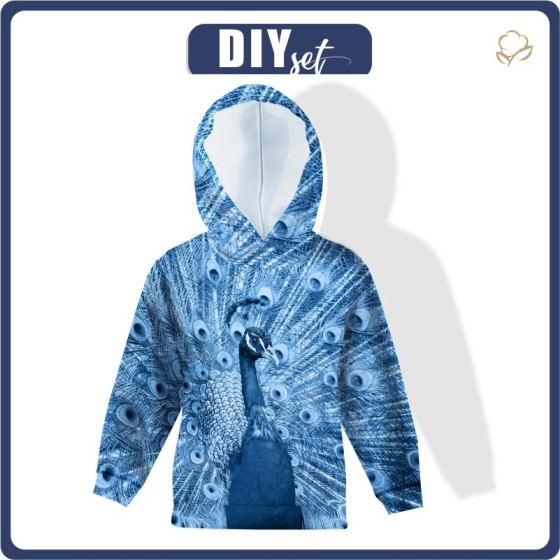 DZIECIĘCA BLUZA Z KAPTUREM (ALEX) - PAW (CLASSIC BLUE) - zestaw do uszycia