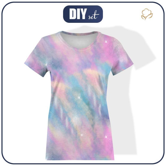 T-SHIRT DAMSKI - TĘCZOWY OCEAN wz. 3 - single jersey