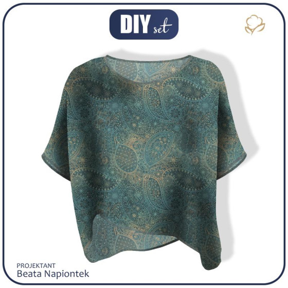 ZWIEWNA BLUZKA OVERSIZE "ELENA" - MEHNDI 2.0 - zestaw do uszycia