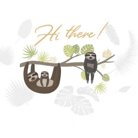HI THERE / leniwce (LENIWCE) - panel 50cm x 60cm