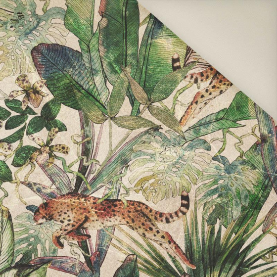 GEPARDY / liście - Welur tapicerski