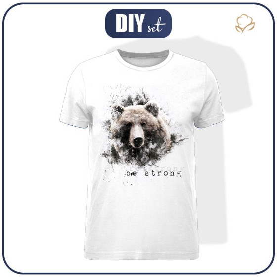T-SHIRT MĘSKI - BE STRONG (BE YOURSELF) - single jersey