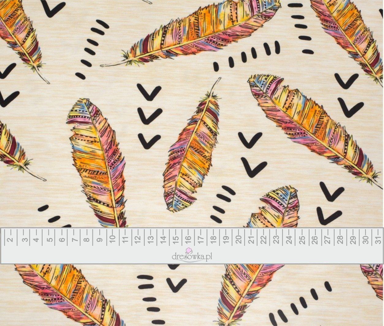 WILD ONE FEATHERS - Viscose jersey WE210