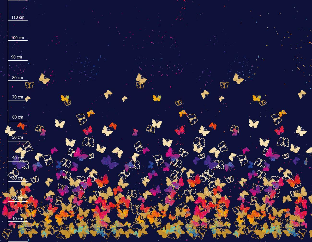 BUTTERFLIES / colorful - panel (120cm x 150cm) Waterproof woven fabric